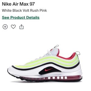 Nike Air Max 97 White Black Volt Rush Pink